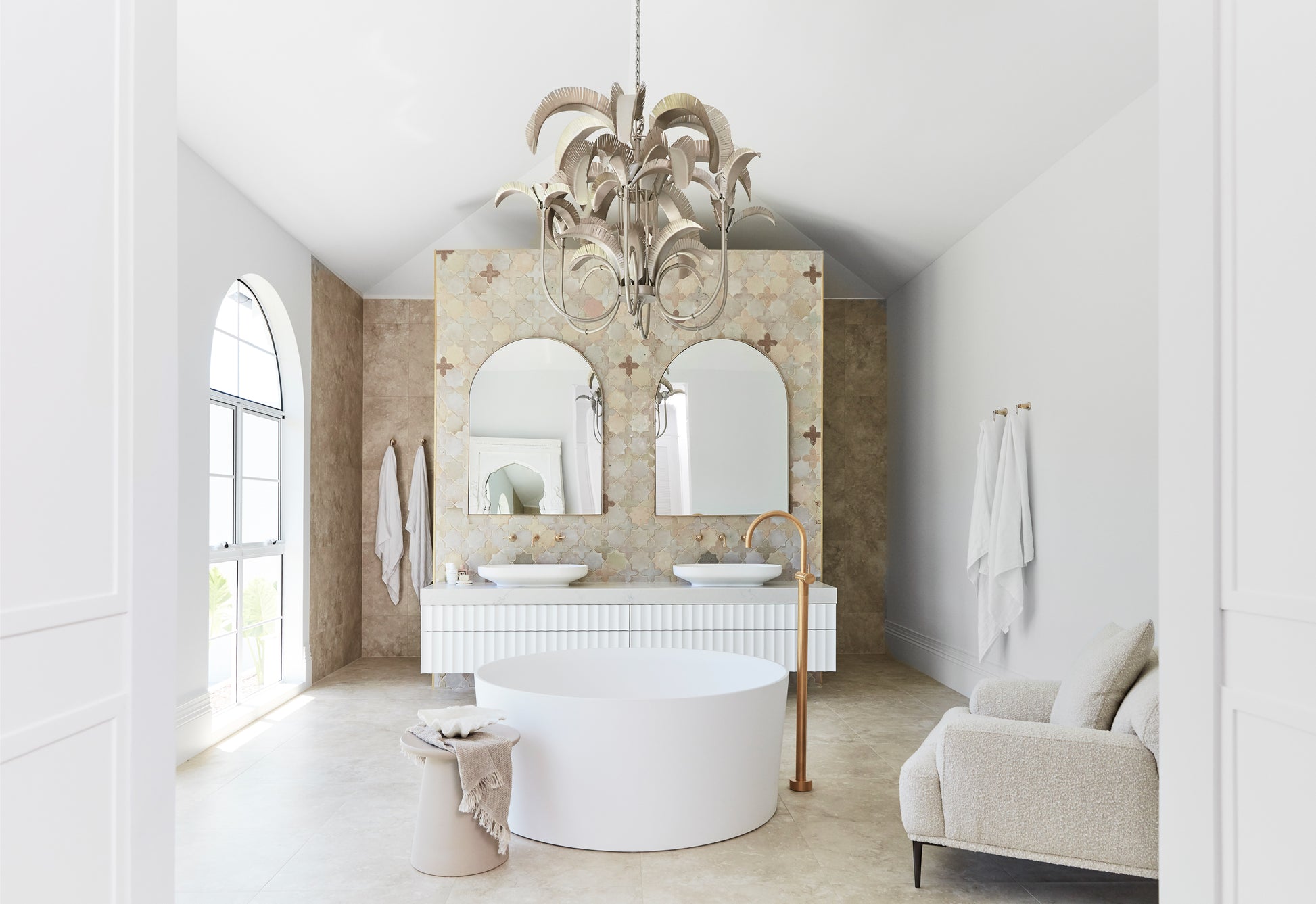 Cayman Island Palm Chandelier LARGE