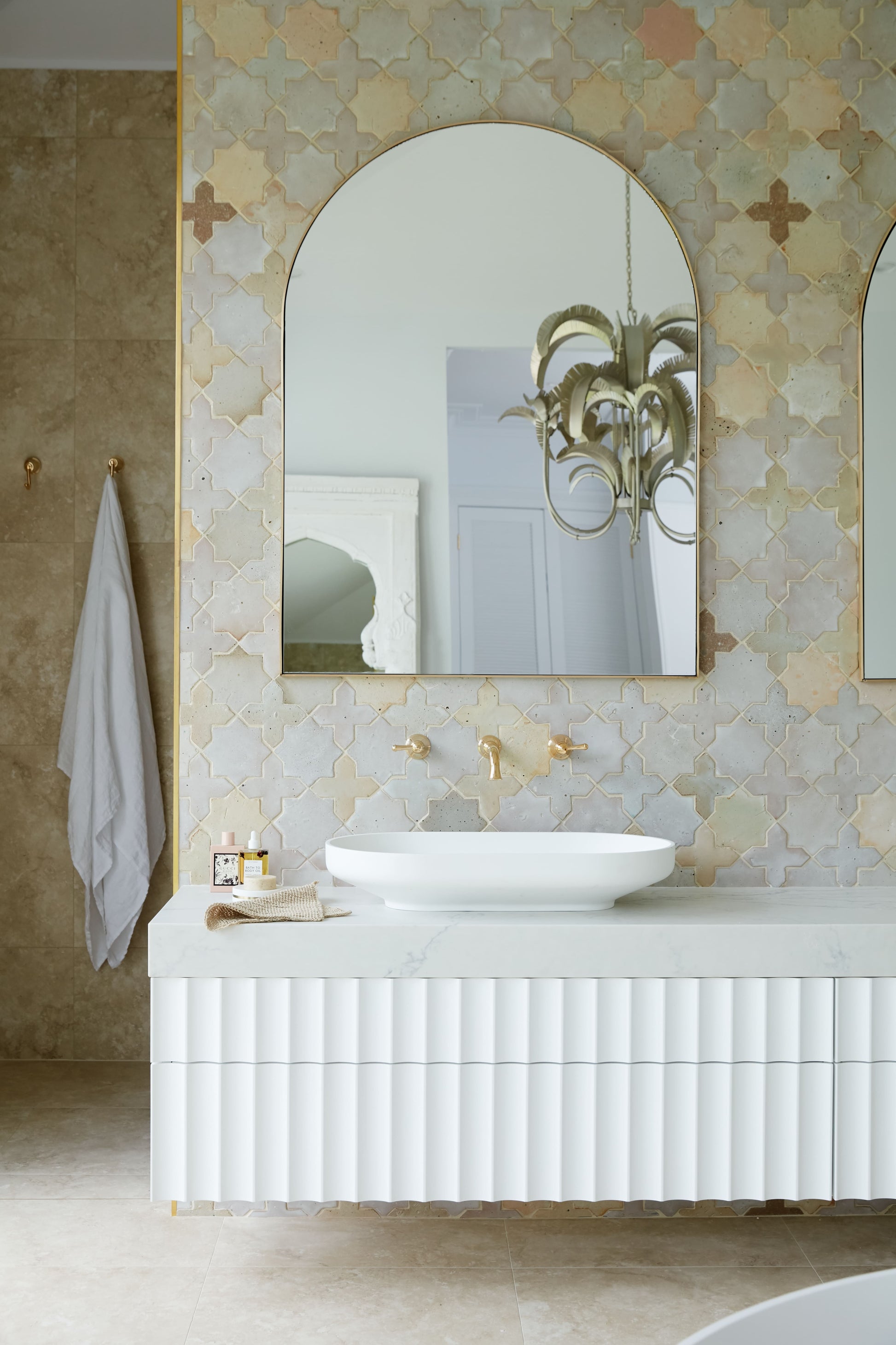 Cayman Island Palm Chandelier LARGE