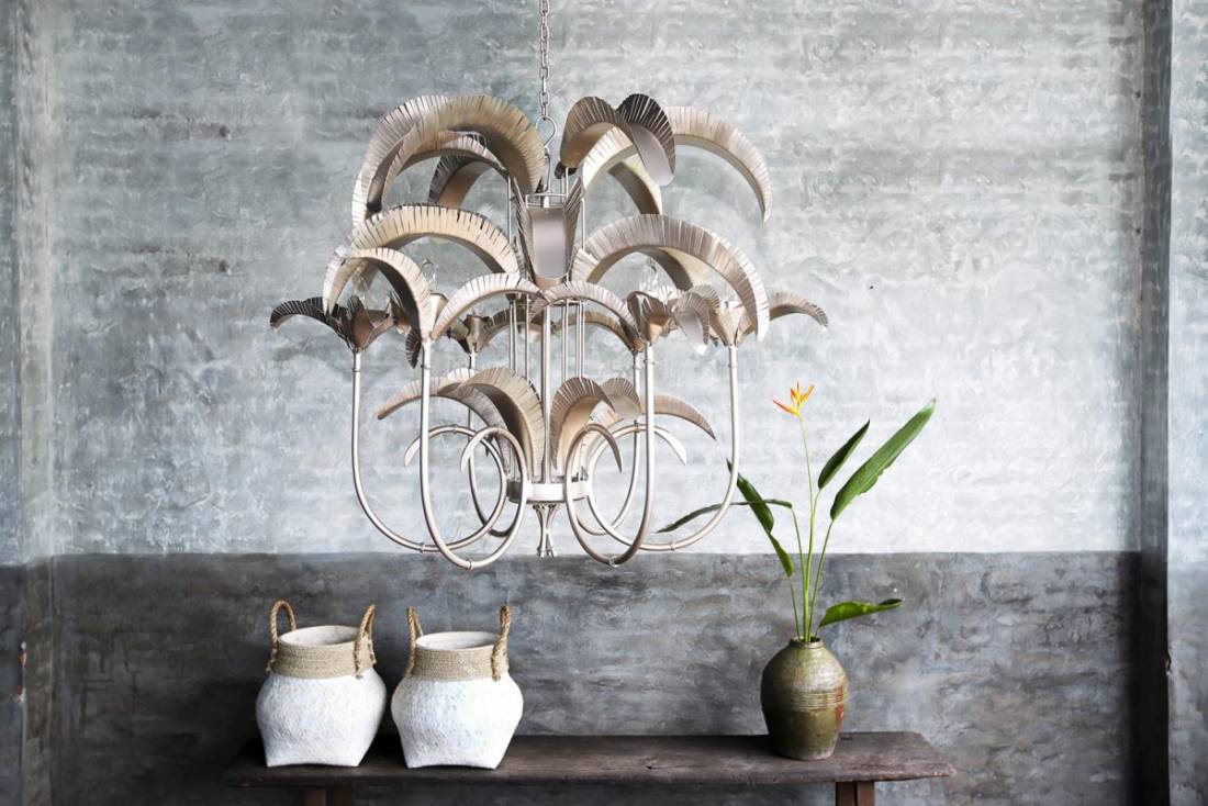 Cayman Island Palm Chandelier LARGE image 3