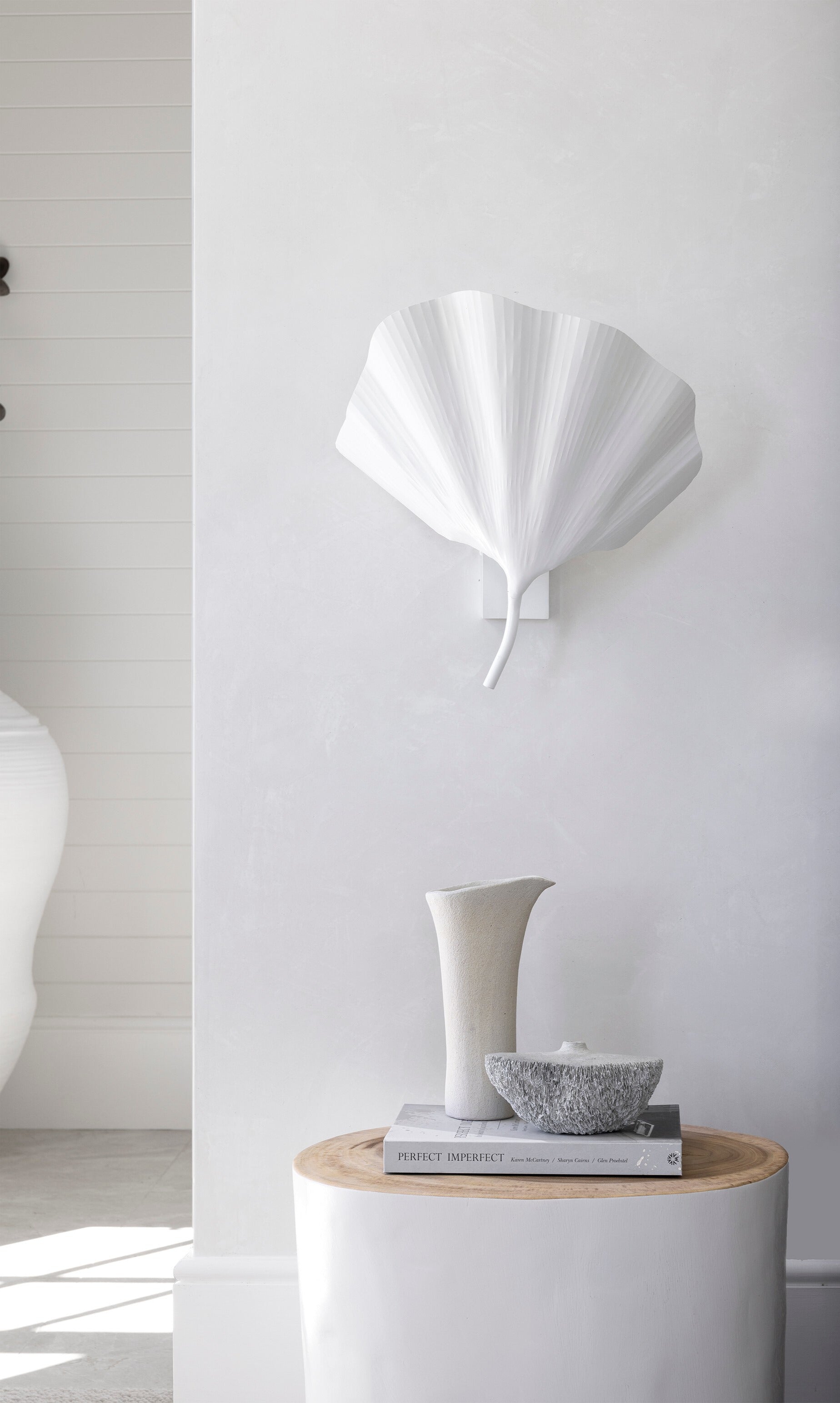 Gingko Leaf Wall Sconce - White